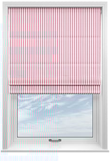 Lace Stripes, Lipstick Pink - Motorised Roman Blind